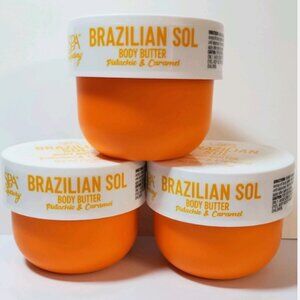 3 Spa Luxury Brazilian Sol Body Butter Pistachio & Caramel 6 oz. New and Sealed